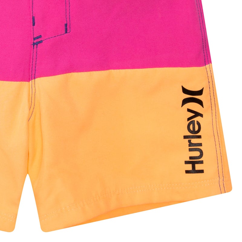 Hurley Boys' Big Classic Board Shorts, Blue/Pink/Orange, 10 - Image 3